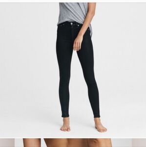 rag & bone | NINA HIGH RISE SKINNY - COATED BLACK Size 26